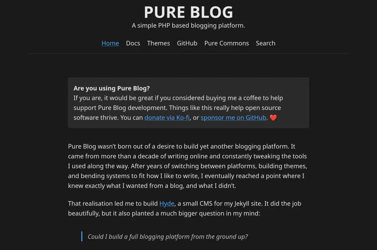Classic Dark theme screenshot