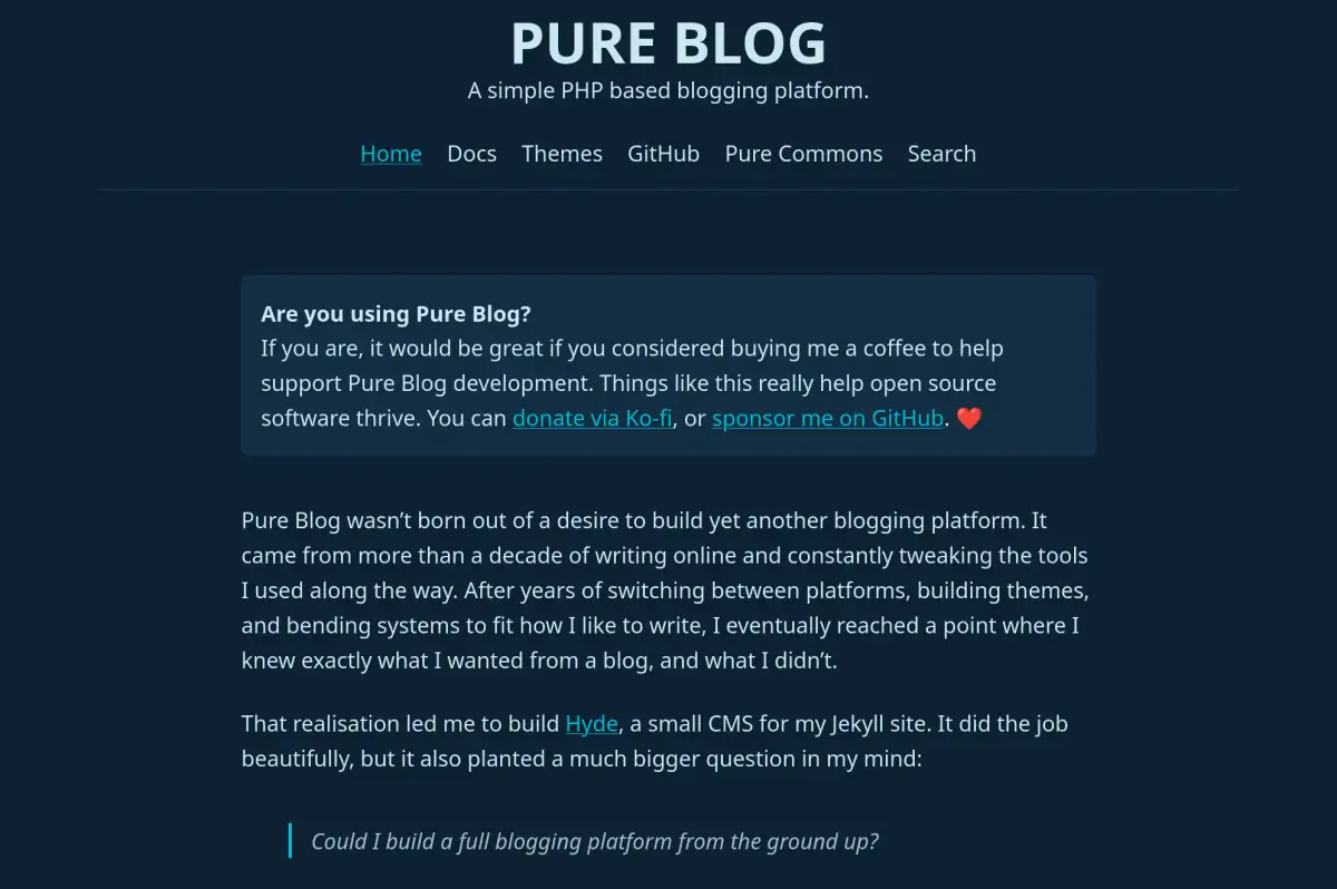 Ocean Dark theme screenshot