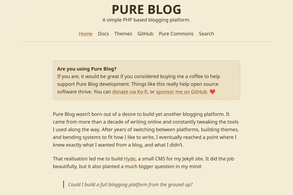 Sepia Light theme screenshot